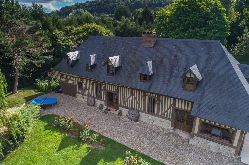 Maison Normande De Caractere A Colombages Saint-Hymer Eksteriør billede